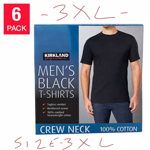 Kirkland Signature Other - New! Kirkland Signature Men’s Crew Neck Tee, 6-pack size 3XL FAST shipping nib!